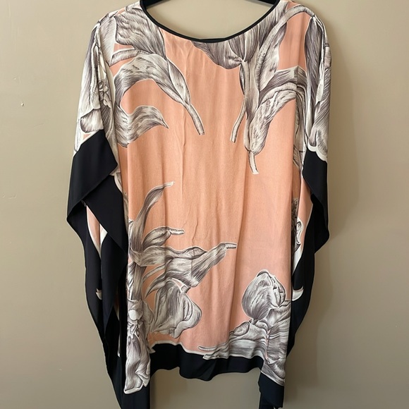 Silk Floral Print Tunic Top - Picture 2 of 7